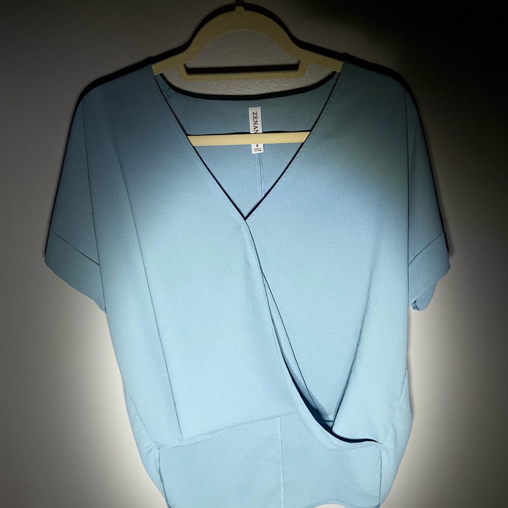 Zenana faux wrap top